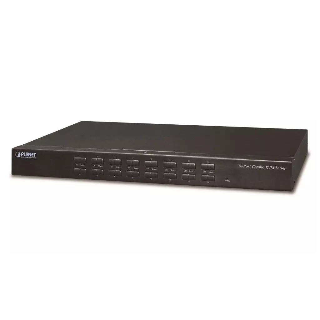 Obrázek produktu Planet IKVM-210-16 KVM over IP, 16x host, kaskádovatelný do 256 stanic, H.264 komprese
