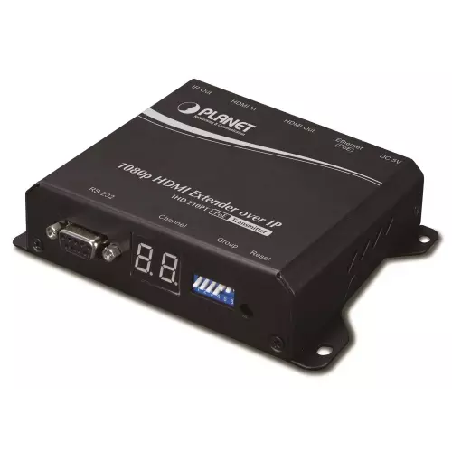 obrázek produktu Planet IHD-210PT, HDMI video extender, vysílač, Full HD, H.264, multicast, IR, napájení PoE