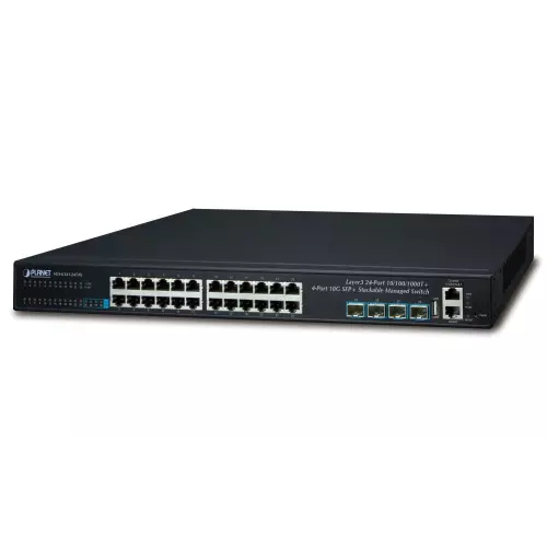 obrázek produktu Planet SGS-6341-24T4X L3 switch, 24x1Gb, 4x10Gb SFP+, HW/IP stack, VSF/Cluster