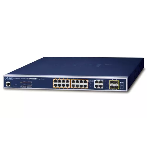 obrázek produktu Planet GS-4210-16UP4C L2 switch, 20x1Gb, 4x1Gb SFP, 16x PoE 802.3bt 400W