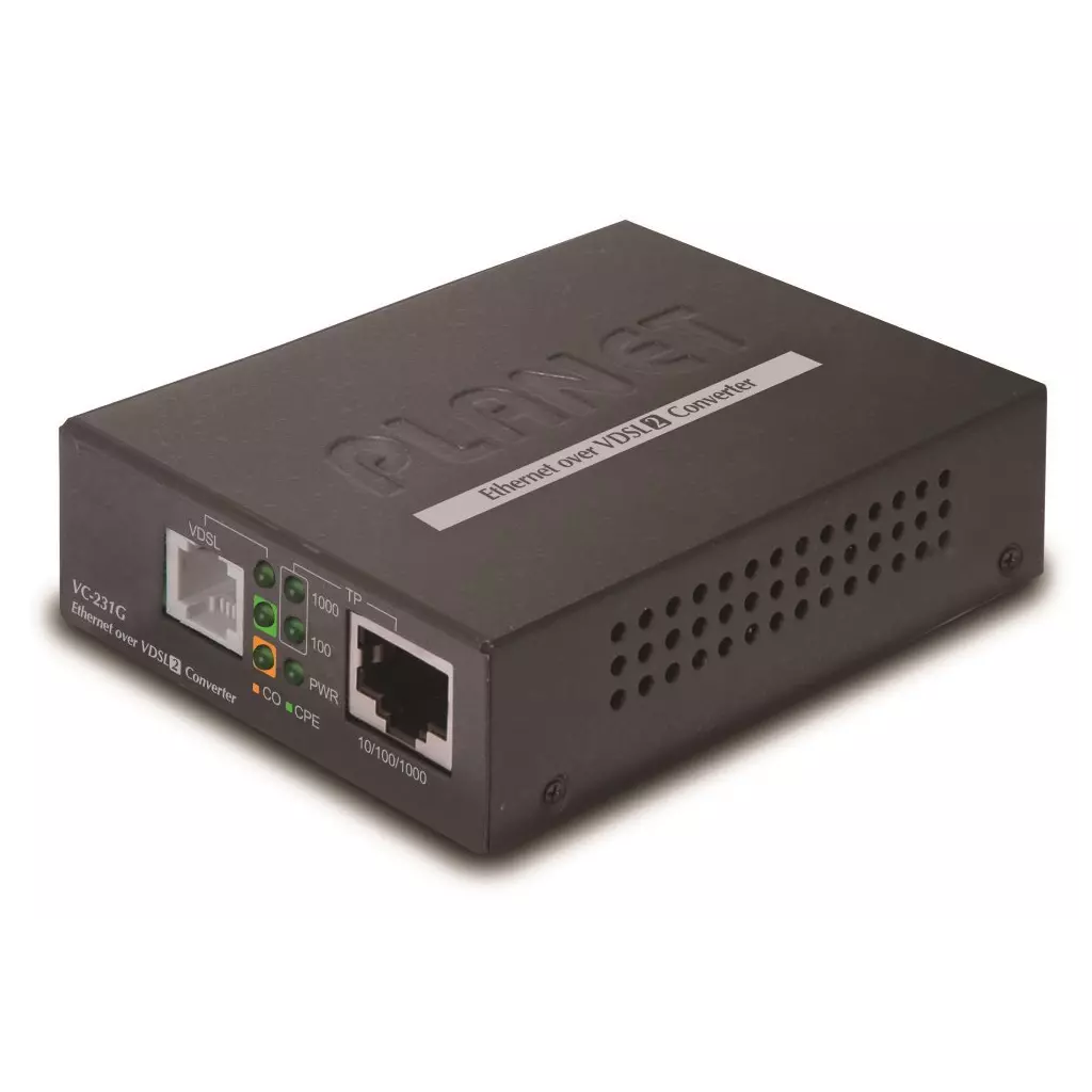 Obrázek produktu Planet VC-231G, Ethernet VDSL2 konvertor, 1000Base-T, master/slave, profil 30a, G.993.5 Vectoring, G.INP
