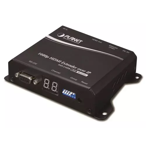 obrázek produktu Planet IHD-210PR, HDMI video extender, přijímač, Full HD, H.264, multicast, IR, napájení PoE