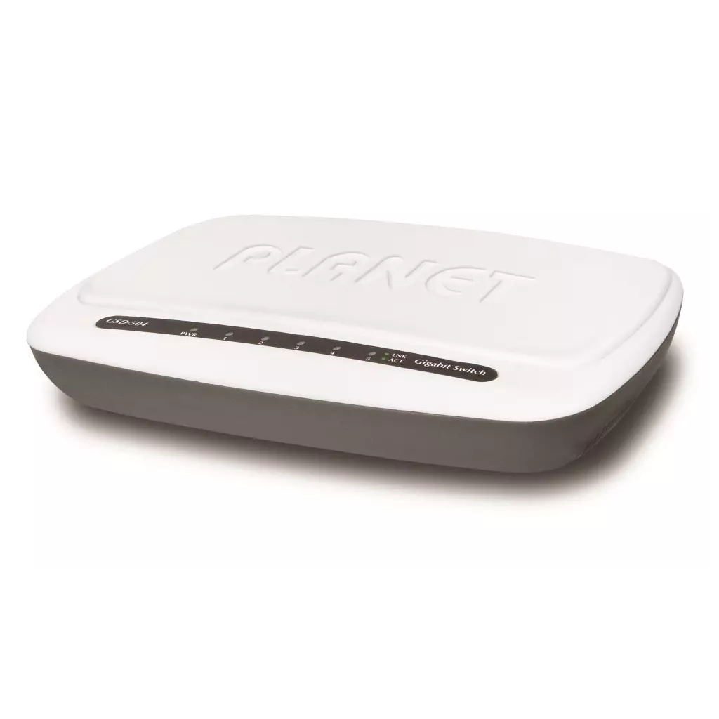 Obrázek produktu Planet GSD-504 switch 10/100/1000 (5x1000Base-T), EuP, 802.3az, plast, fanless