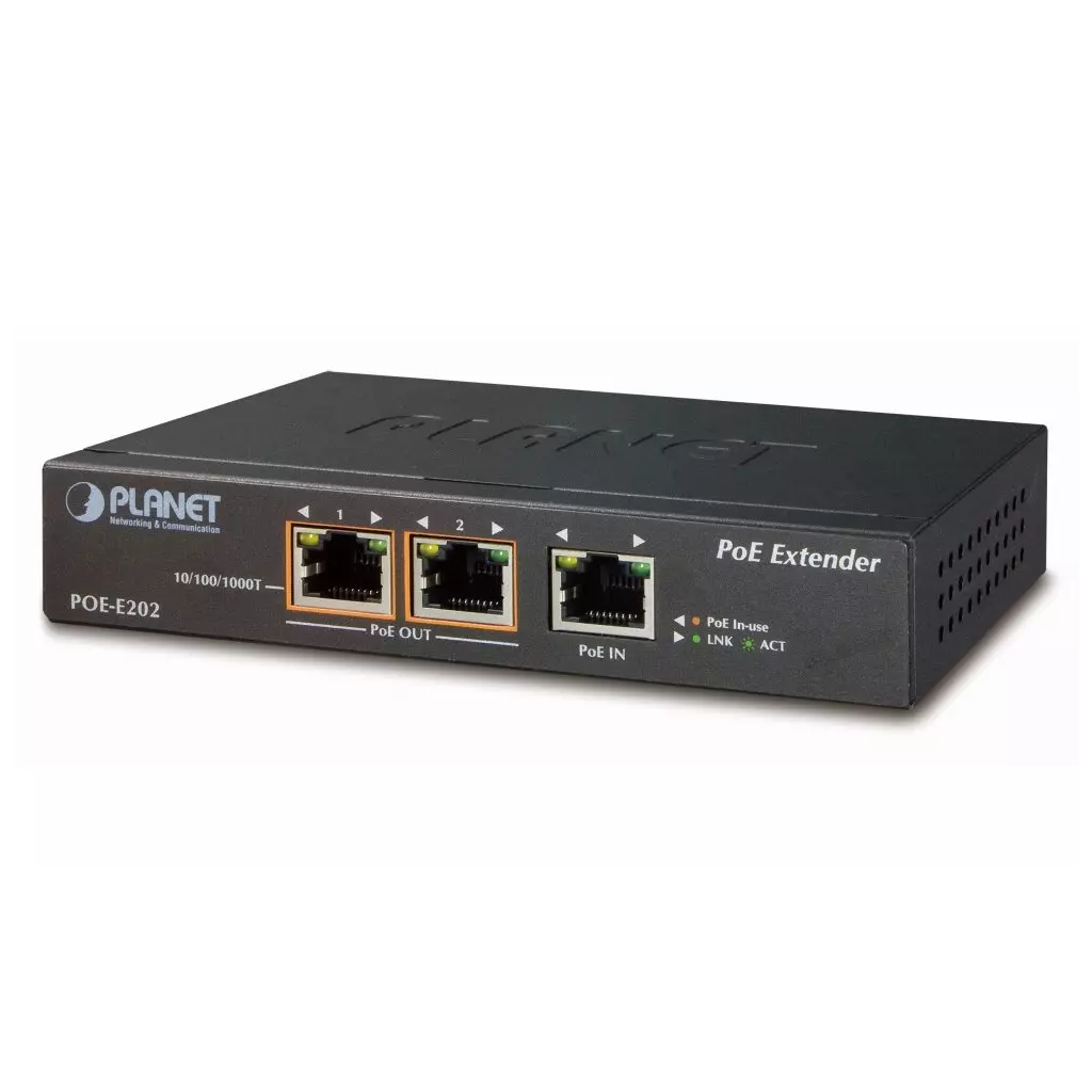 Obrázek produktu Planet PoE/LAN extender, 1xPoE-in, 2xPoE-out 25W, 802.3at/af, Gigabit