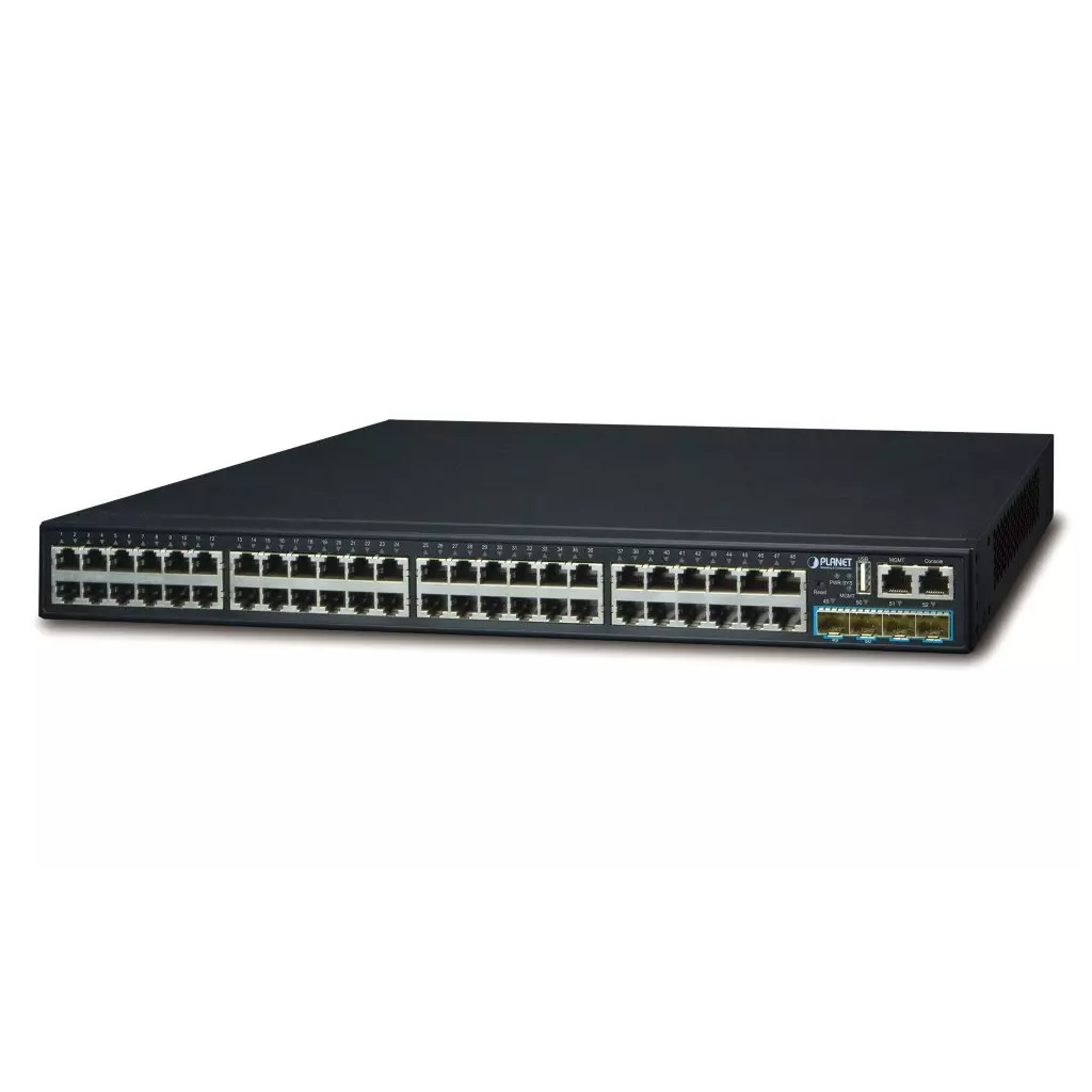 Obrázek produktu Planet SGS-6341-48T4X L3 switch, 48x1Gb, 4x10Gb SFP+, HW/IP stack, VSF/Cluster