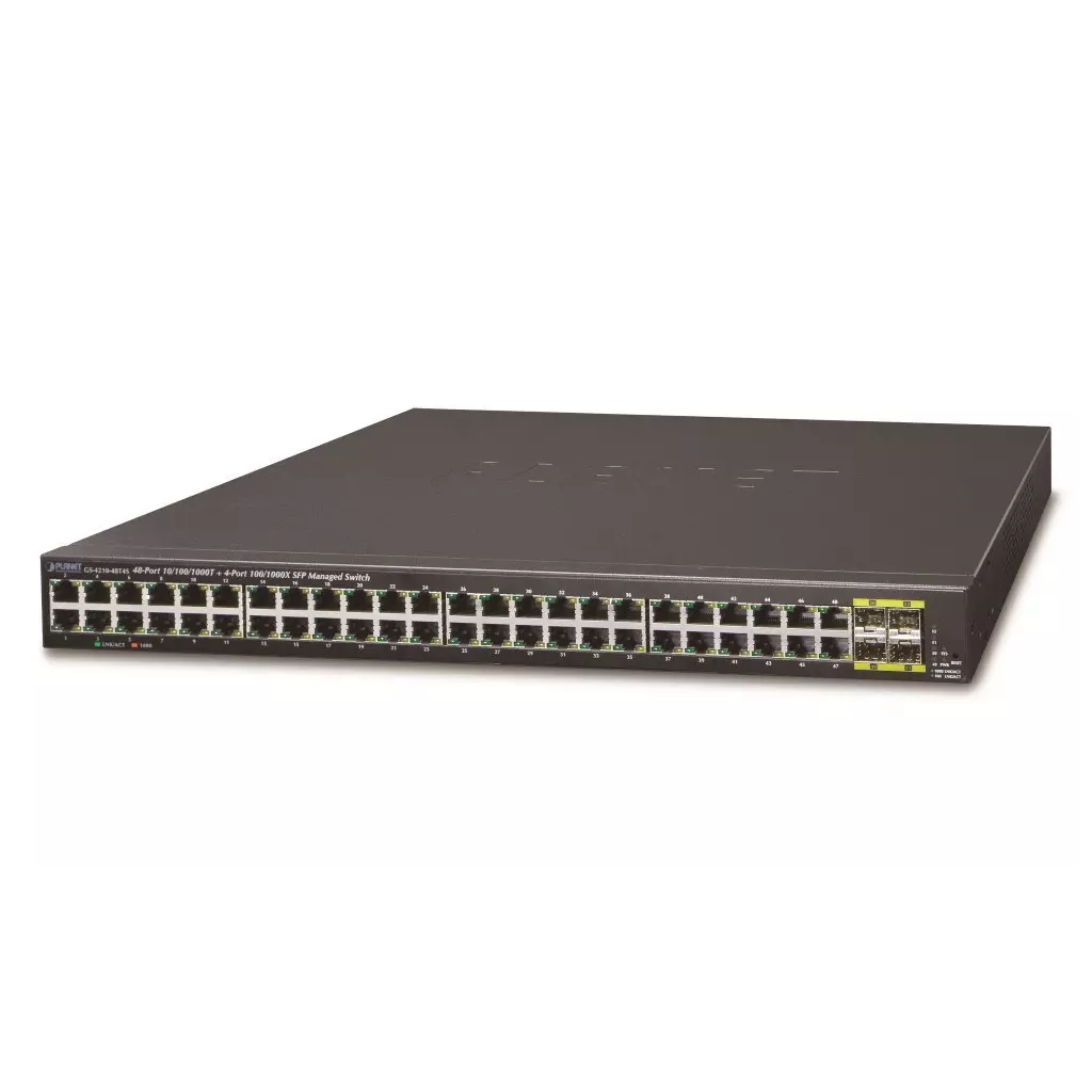 Obrázek produktu Planet GS-4210-48T4S L2 switch, 48x1Gb 4x1Gb SFP, QoS, fanless