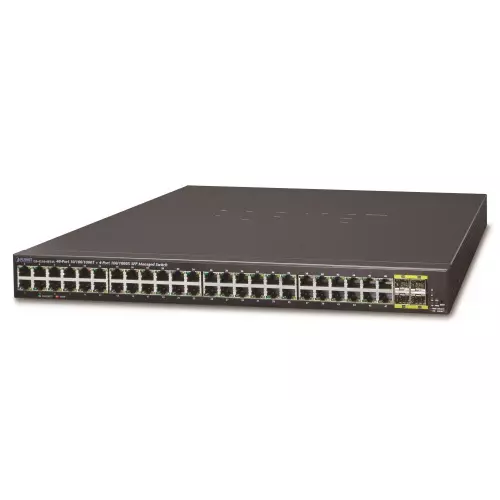 obrázek produktu Planet GS-4210-48T4S L2 switch, 48x1Gb 4x1Gb SFP, QoS, fanless