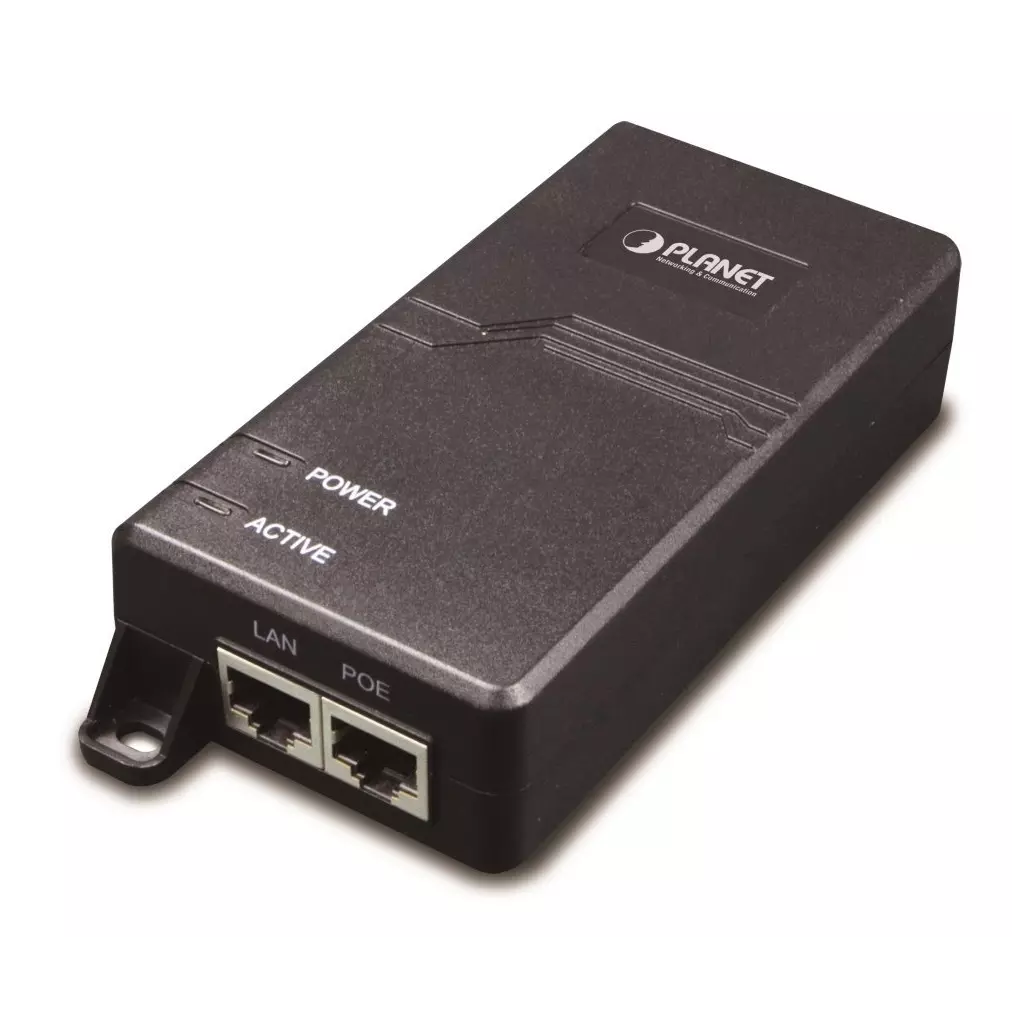 Obrázek produktu Planet POE-173 Ultra PoE injektor 802.3af/at (60W/50V), 1000Base-T, interní zdroj, na zeď
