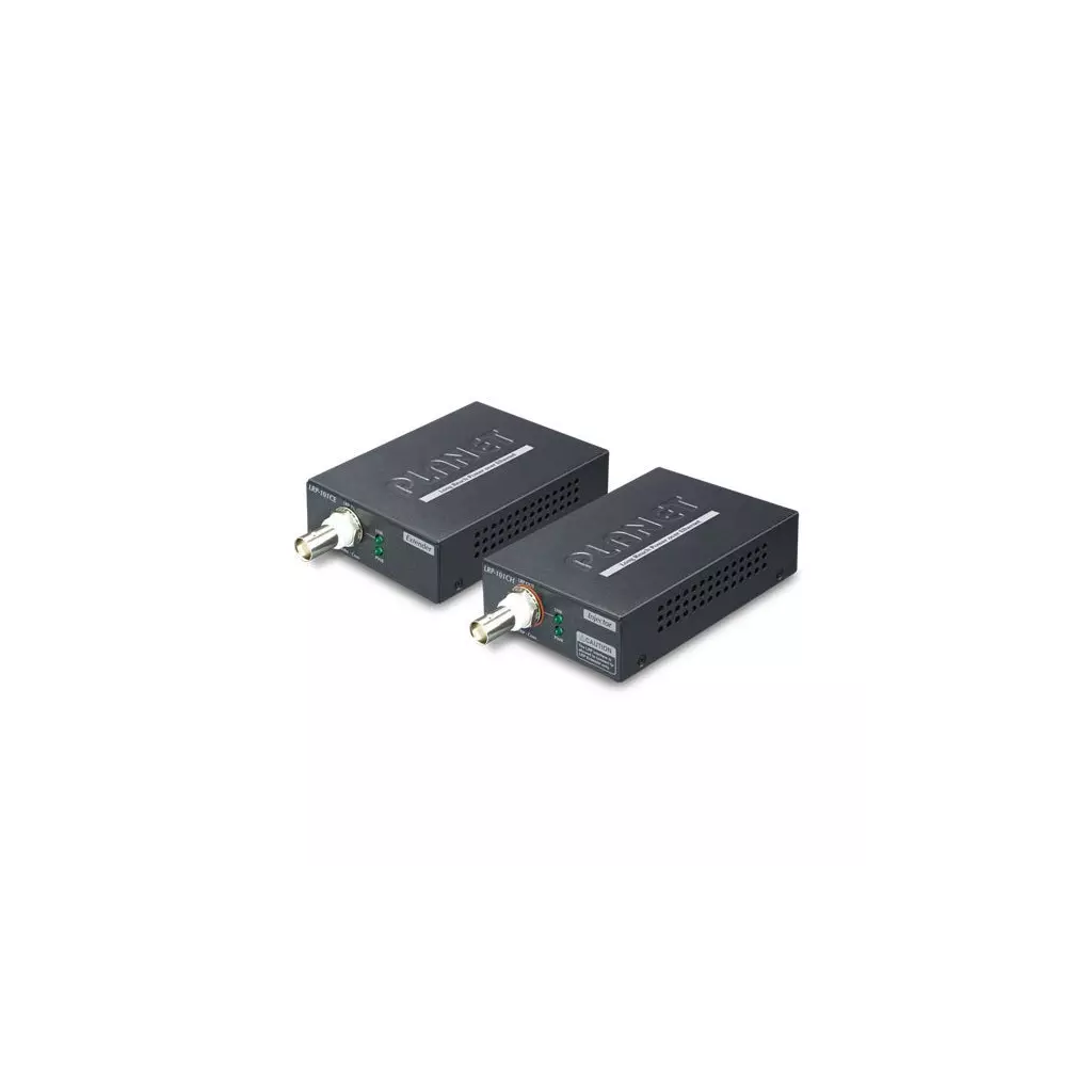 Obrázek produktu Planet LRP-101C-KIT, COAX PoE extender 10/100Base-TX, 802.3at-30W,EFT+ESD, dosah 1km, -20 až 70°C