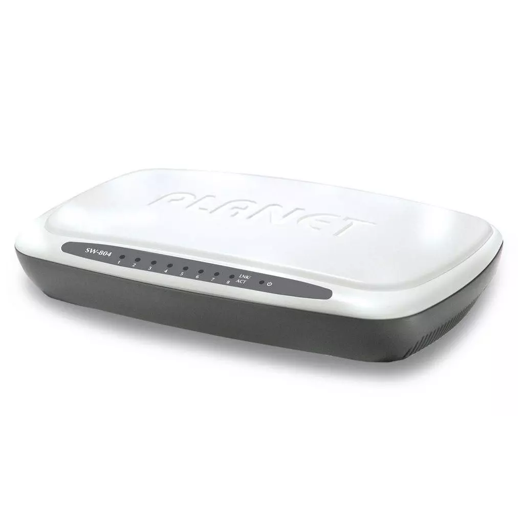 Obrázek produktu Planet SW-804 switch 8x 10/100Base-TX, plast, fanless