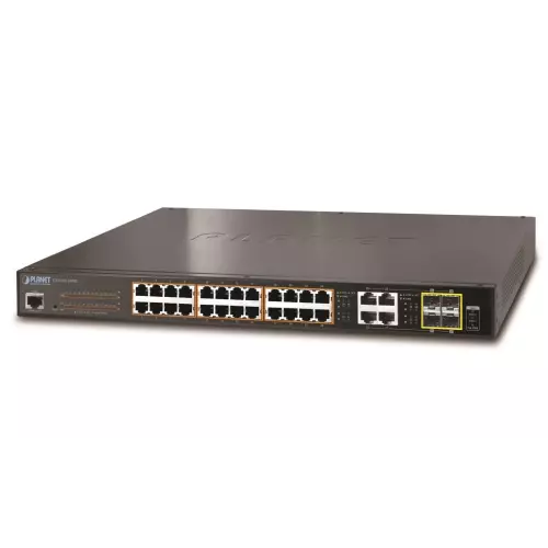 obrázek produktu Planet GS-4210-24P4C L2 switch, 28x1Gb, 4x1Gb SFP, 24x PoE 802.3at 220W