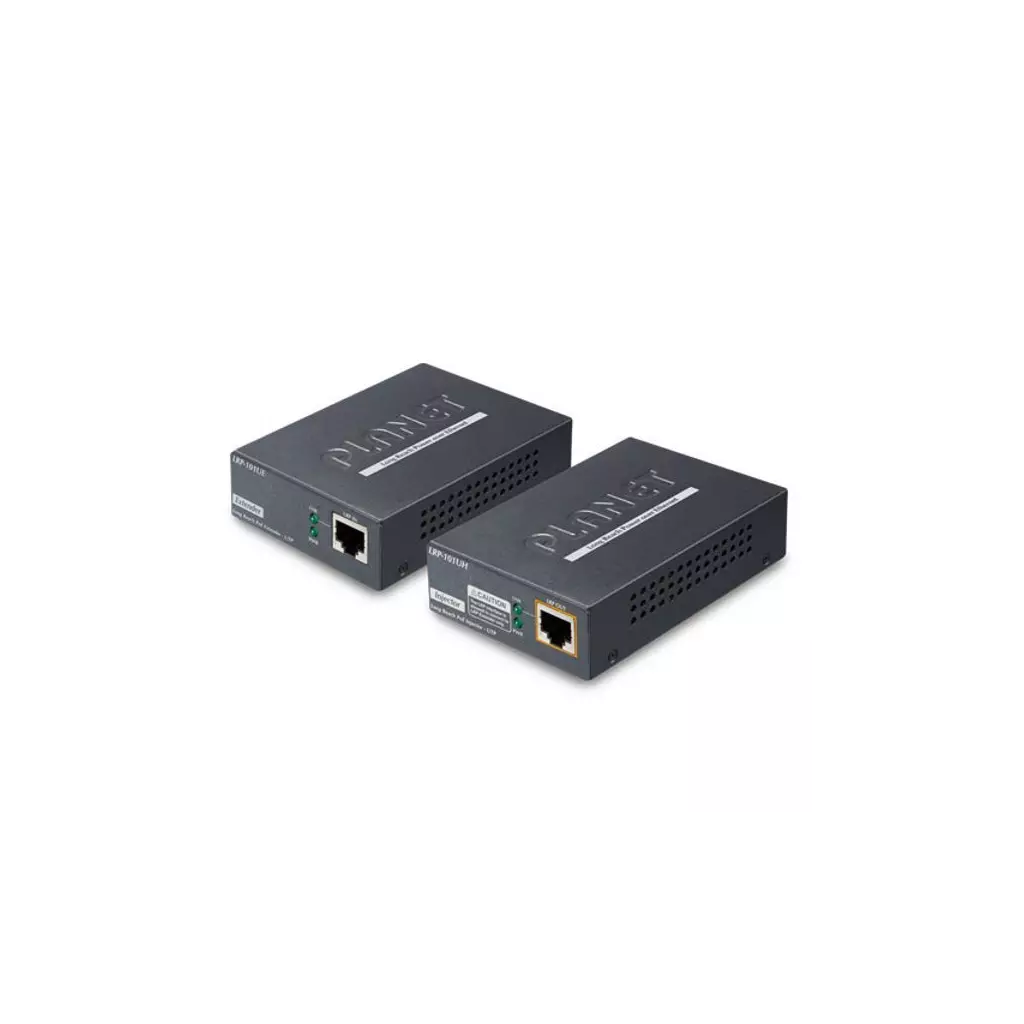 Obrázek produktu Planet LRP-101U-KIT, UTP PoE extender 10/100Base-TX, IEEE802.3at-30W,EFT+ESD, dosah 500m, -20 až 70°C
