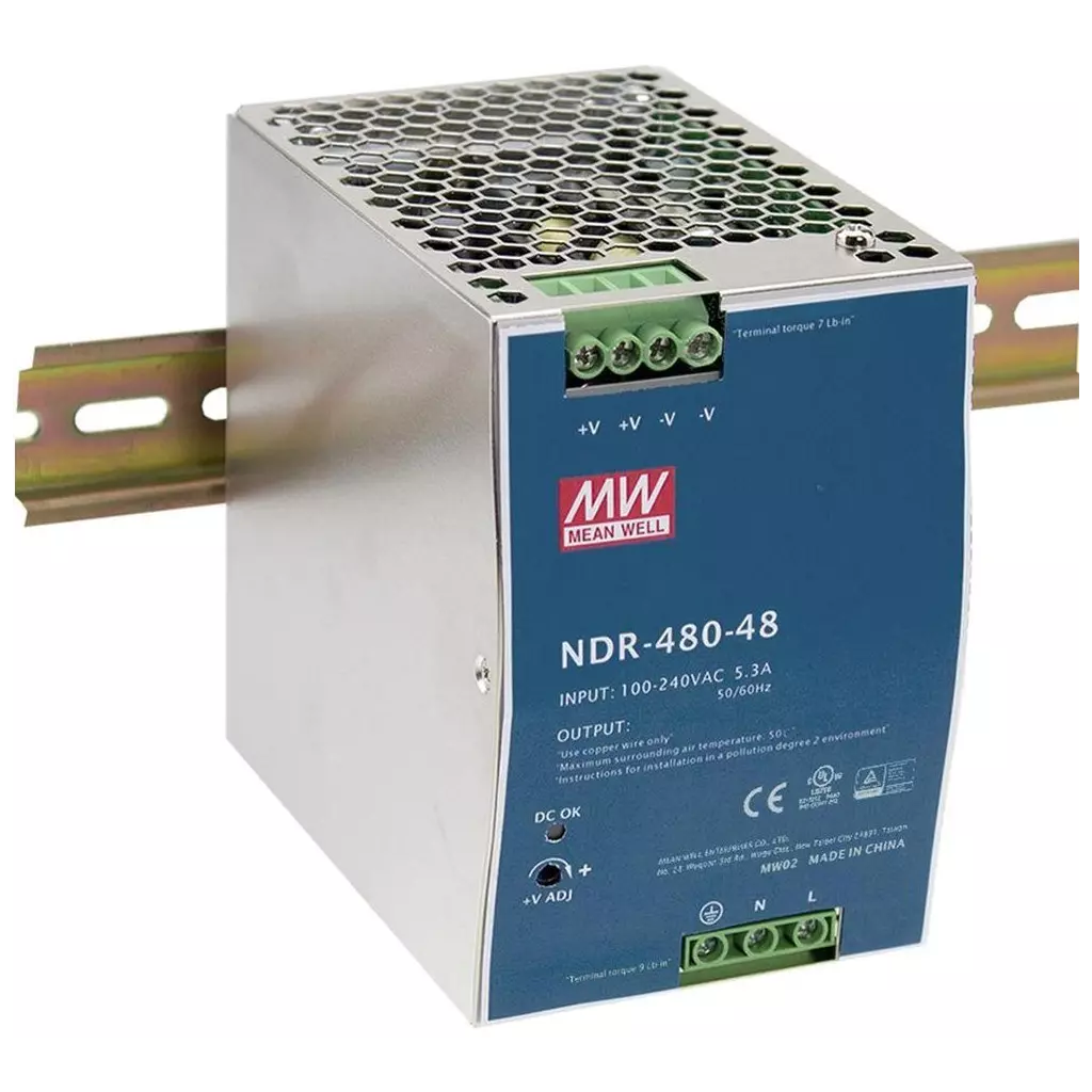 Obrázek produktu Planet PWR-480-48 průmyslový zdroj na DIN lištu, nastavitelný 48-56V DC, 480W