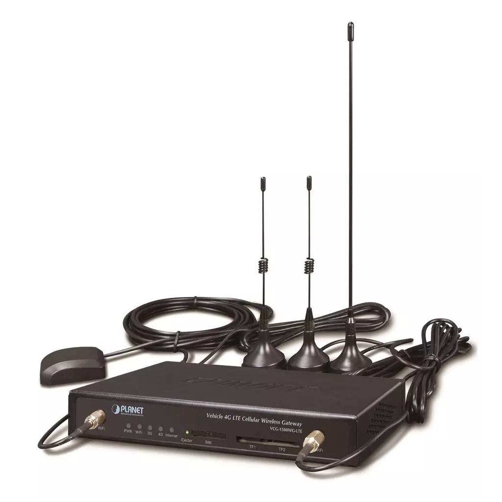 Obrázek produktu Planet VCG-1500WG-LTE mobilní brána, 5x LAN, LTE, WiFi, GPS, VPN router, IP30