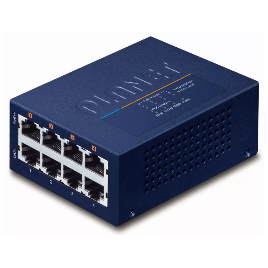 Obrázek produktu Planet UPOE-400 PoE injektor, 4x 1/2.5/5G LAN, PoE 802.3bt 90/160 W