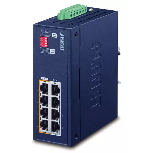 obrázek produktu Planet IPOE-470 PoE průmyslový injektor, 8x 1Gb, 4x 802.3bt 95/240W, DIN, IP30, -40~75°C, 48-54VDC