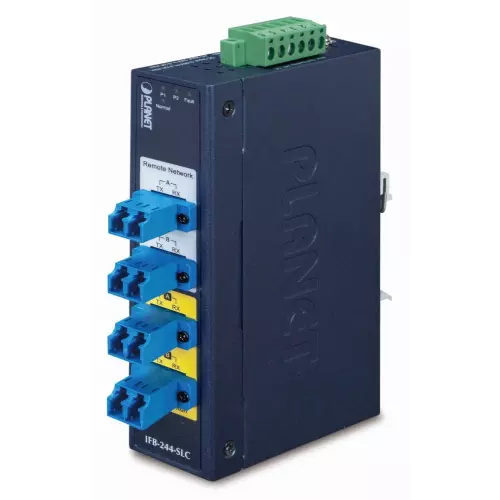 obrázek produktu Planet IFB-244-SLC optický bypass switch 4xLC singlemode, dual 9-48VDC/24VAC, -40 +75°C