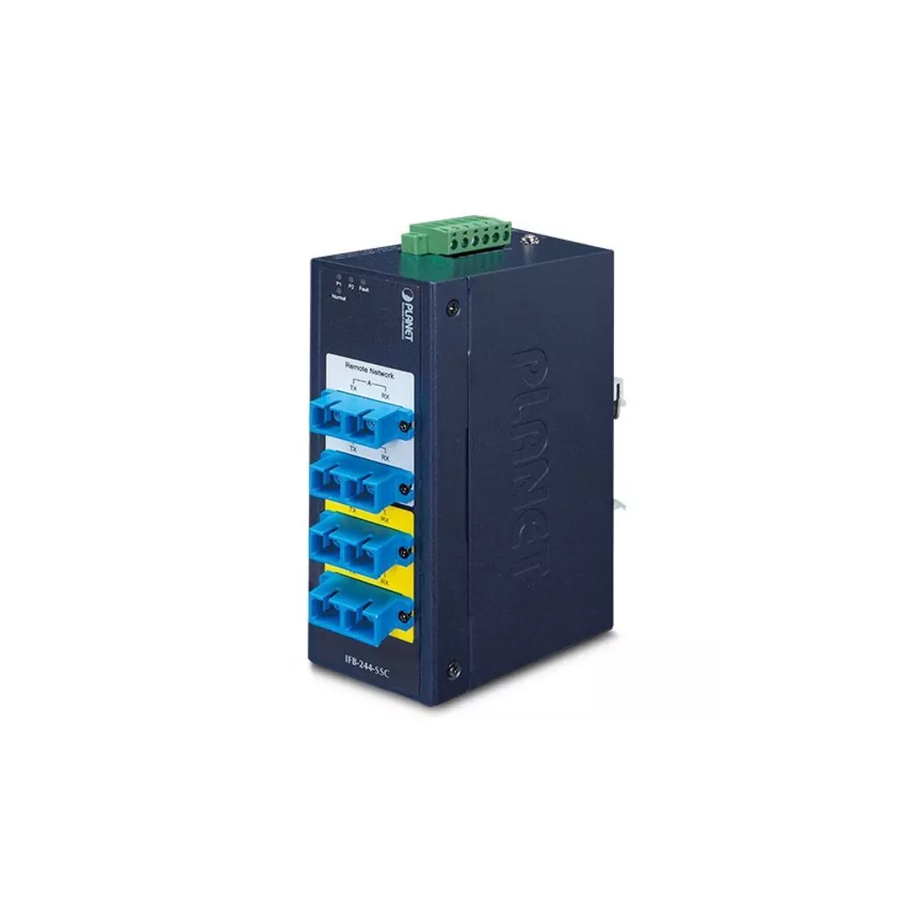 Obrázek produktu Planet IFB-244-SSC optický bypass switch 4xSC singlemode, dual 9-48VDC/24VAC, -40 +75°C