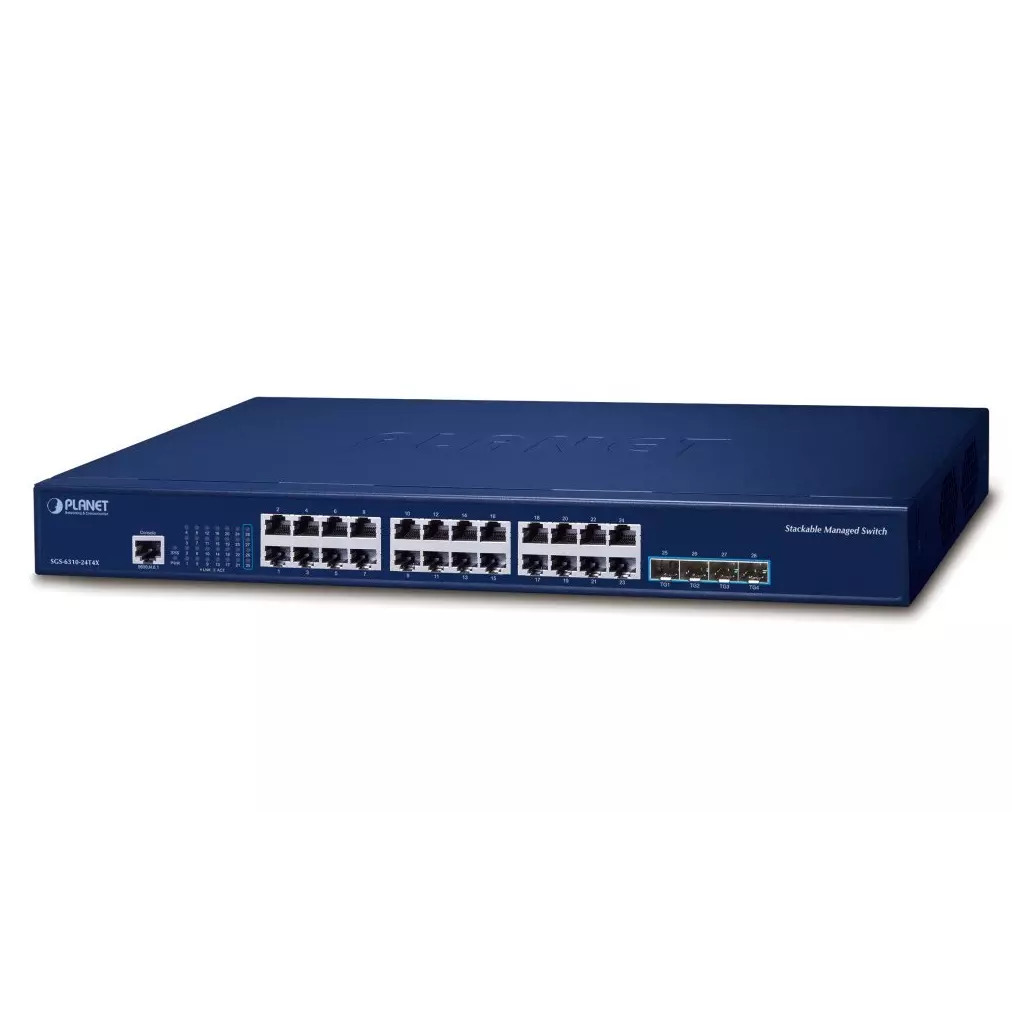 Obrázek produktu Planet SGS-6310-24T4X L3 switch, 24x1Gb, 4x10Gb SFP+, HW/IP stack, VSF/Cluster