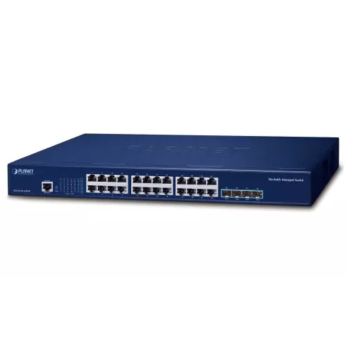 obrázek produktu Planet SGS-6310-24T4X L3 switch, 24x1Gb, 4x10Gb SFP+, HW/IP stack, VSF/Cluster