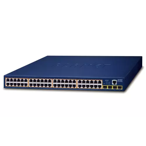 obrázek produktu Planet GS-4210-48P4S L2 switch, 48x1Gb, 4x1Gb SFP, 48x PoE 802.3at 600W, QoS