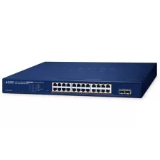 obrázek produktu Planet GS-2210-24P2S WEBsmart L2 switch, 24x1Gb, 2x1Gb SFP, 24x PoE 802.3at 260W, QoS