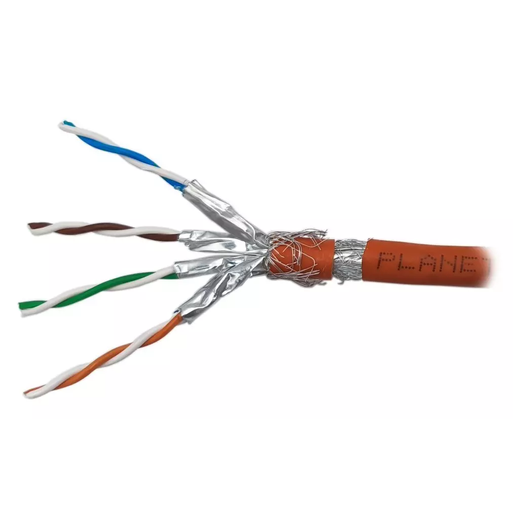 Obrázek produktu PLANET kabel SFTP, drát, Cat 6A, 4p, 500MHz, B2cas1d1a1 LS0H, stíněné páry, Planet Elite, oranžový, Dca, 420m