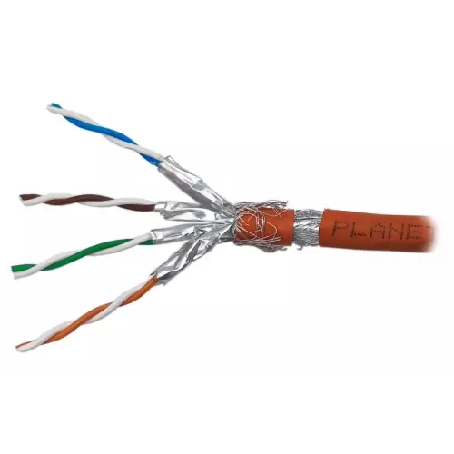 obrázek produktu PLANET kabel SFTP, drát, Cat 6A, 4p, 500MHz, B2cas1d1a1 LS0H, stíněné páry, Planet Elite, oranžový, Dca, 420m