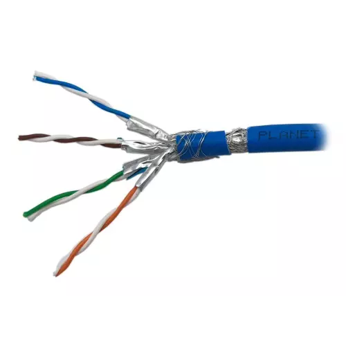 obrázek produktu PLANET kabel SFTP, drát, Cat 6A, 4p, 500MHz, LS0H, stíněný každý pár, Planet Elite, modrý, Dca, 420m