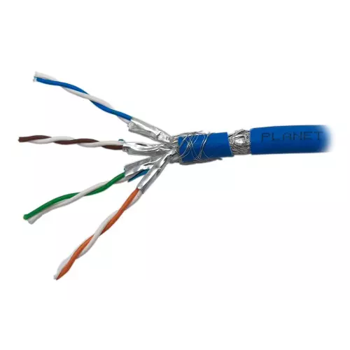 obrázek produktu PLANET kabel SFTP, drát, Cat 6A, 4p, 500MHz, LS0H, stíněný každý pár, Planet Elite, modrý, Dca, cena za 80m