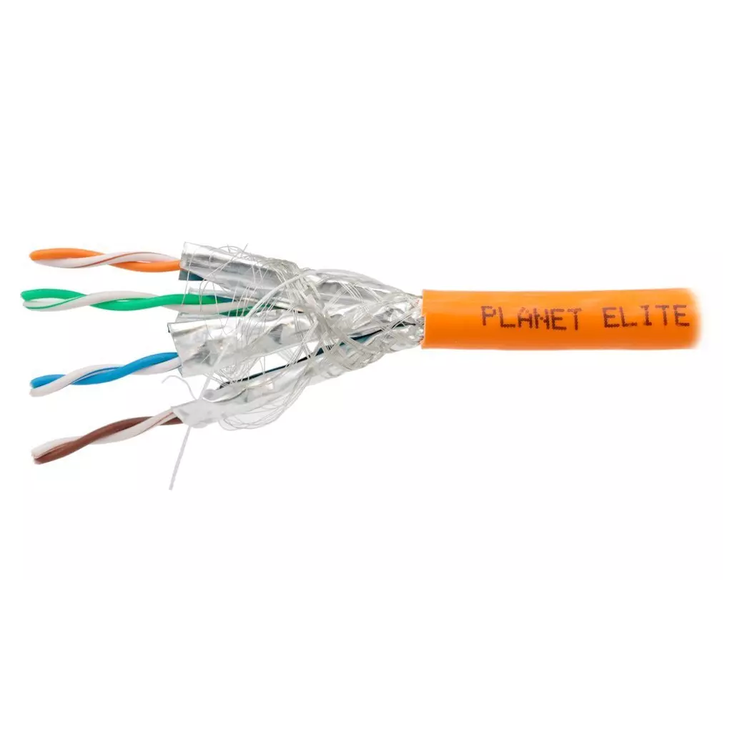 Obrázek produktu PLANET Elite kabel FTP, drát, Cat 7, 4pár, 600MHz, SFTP LS0H B2ca- stíněný každý pár, oranžový, Dca, 420m