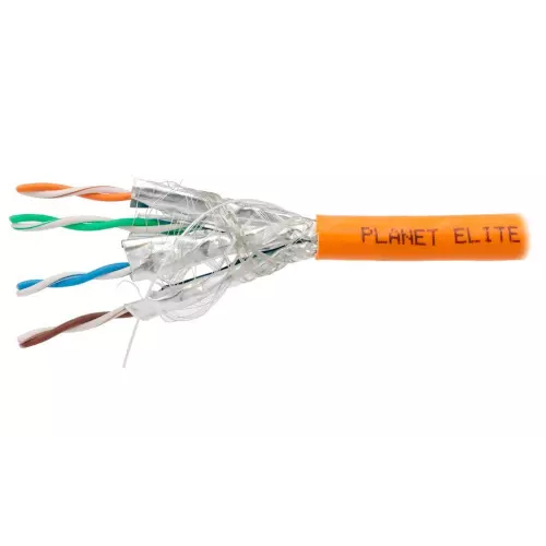 obrázek produktu PLANET Elite kabel FTP, drát, Cat 7, 4pár, 600MHz, SFTP LS0H B2ca- stíněný každý pár, oranžový, Dca, 420m