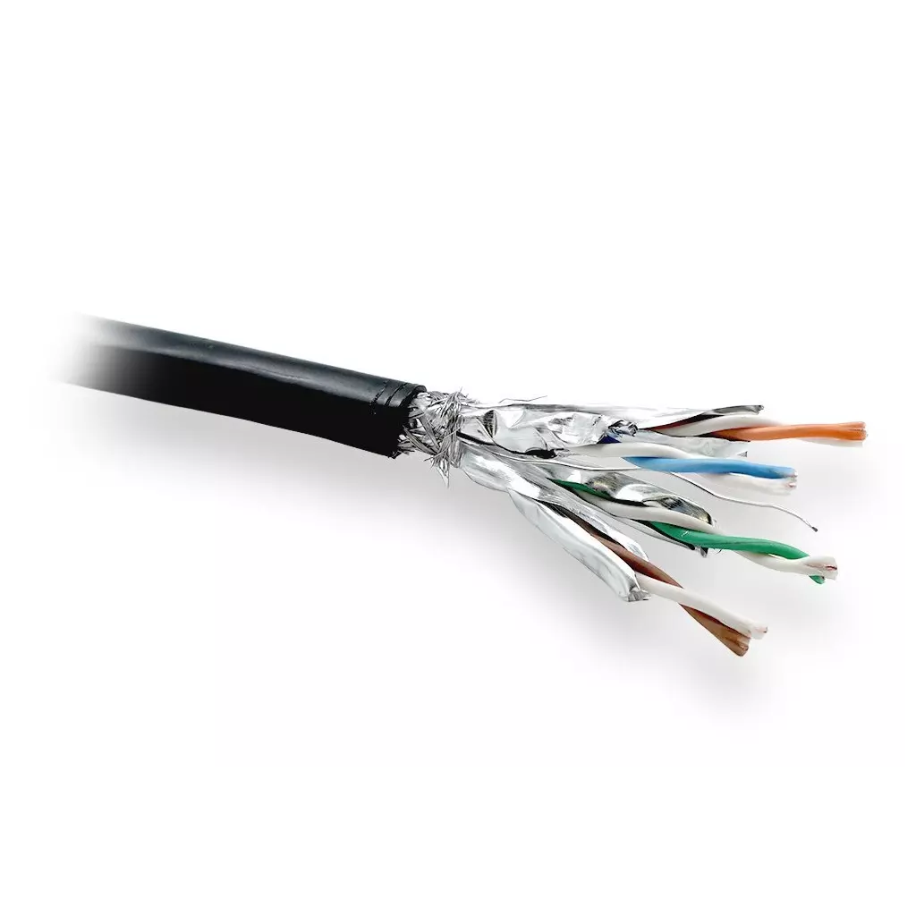 Obrázek produktu PLANET kabel SFTP, drát, Cat 6A, 4p, 500MHz, PE venkovní, stíněný každý pár, Planet Elite, černý, Dca, balení 500m