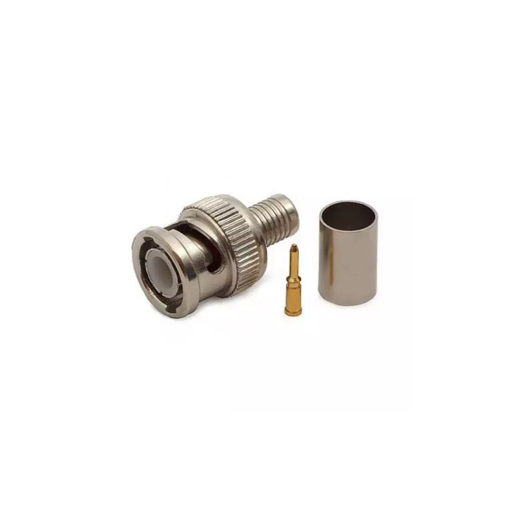 Obrázek produktu XtendLan Konektor krimp. BNC/M na RG6 (3-dílný: tělo, pin, krimp. trubička), 75 Ohm