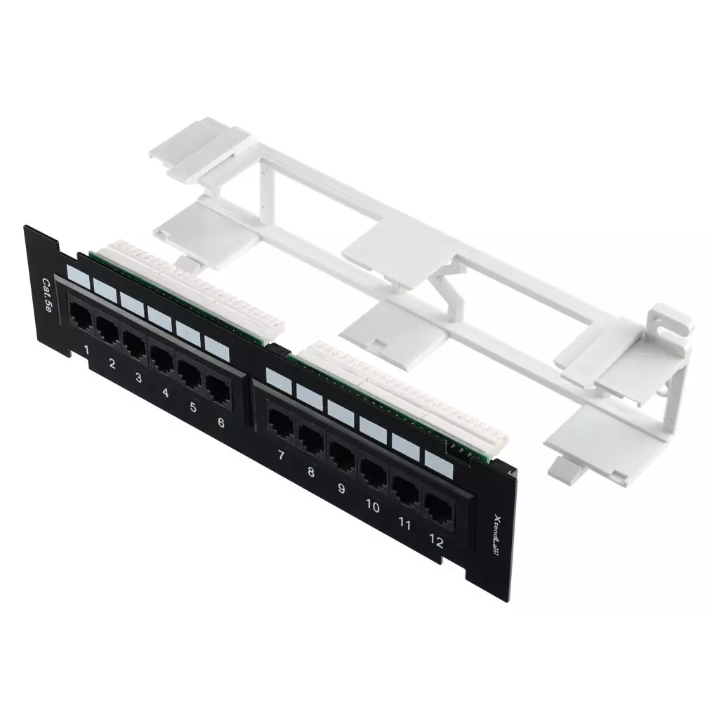 Obrázek produktu XtendLan Patch panel na zeď, 12 portů, Cat5e