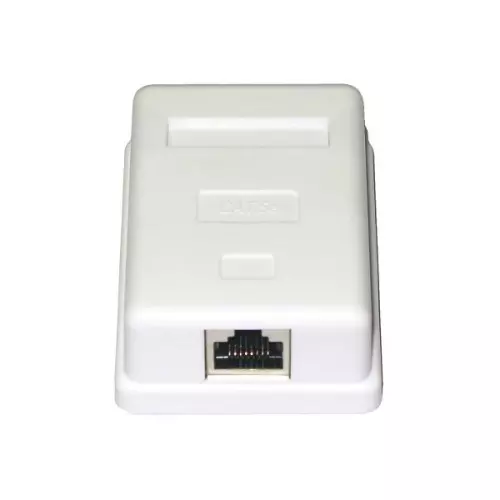 obrázek produktu XtendLan Zásuvka 1x RJ-45, Cat5e, stíněná, na zeď, osazená