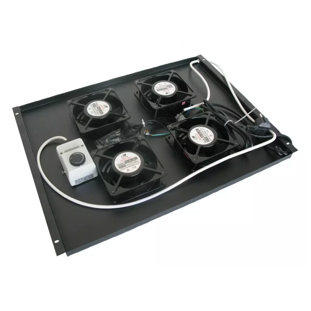 Obrázek produktu XtendLan Ventilace pro stojanové rozvadeče ECO hloubky 800mm, 4x ventilátor s termostatem, černá