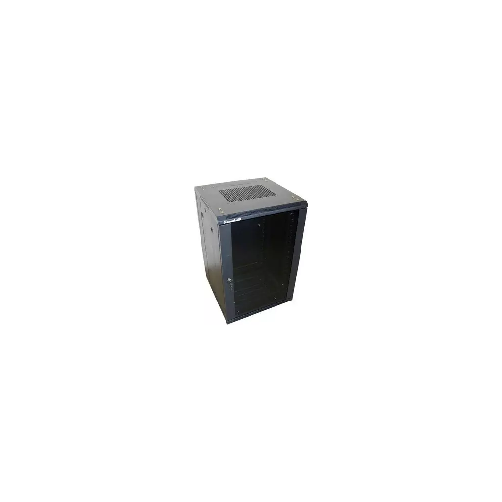 Obrázek produktu XtendLan 32U/600x800 stojanový, černý, skleněné dveře, plná záda