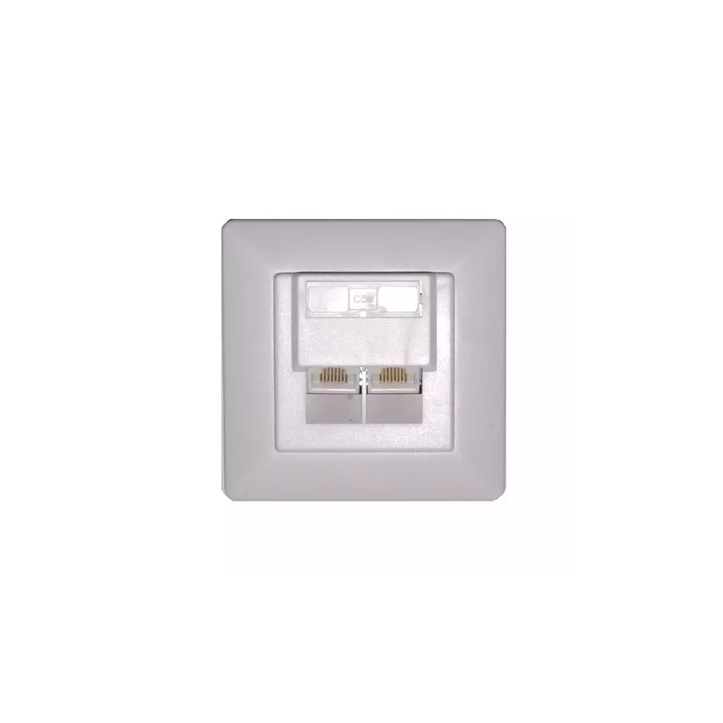 Obrázek produktu XtendLan Zásuvka 2x RJ-45, Cat5e, nestíněná pod omítku, šikmý vývod