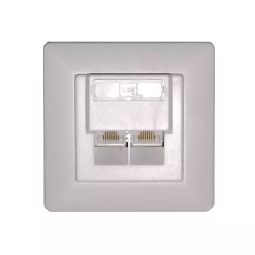 obrázek produktu XtendLan Zásuvka 2x RJ-45, Cat5e, nestíněná pod omítku, šikmý vývod