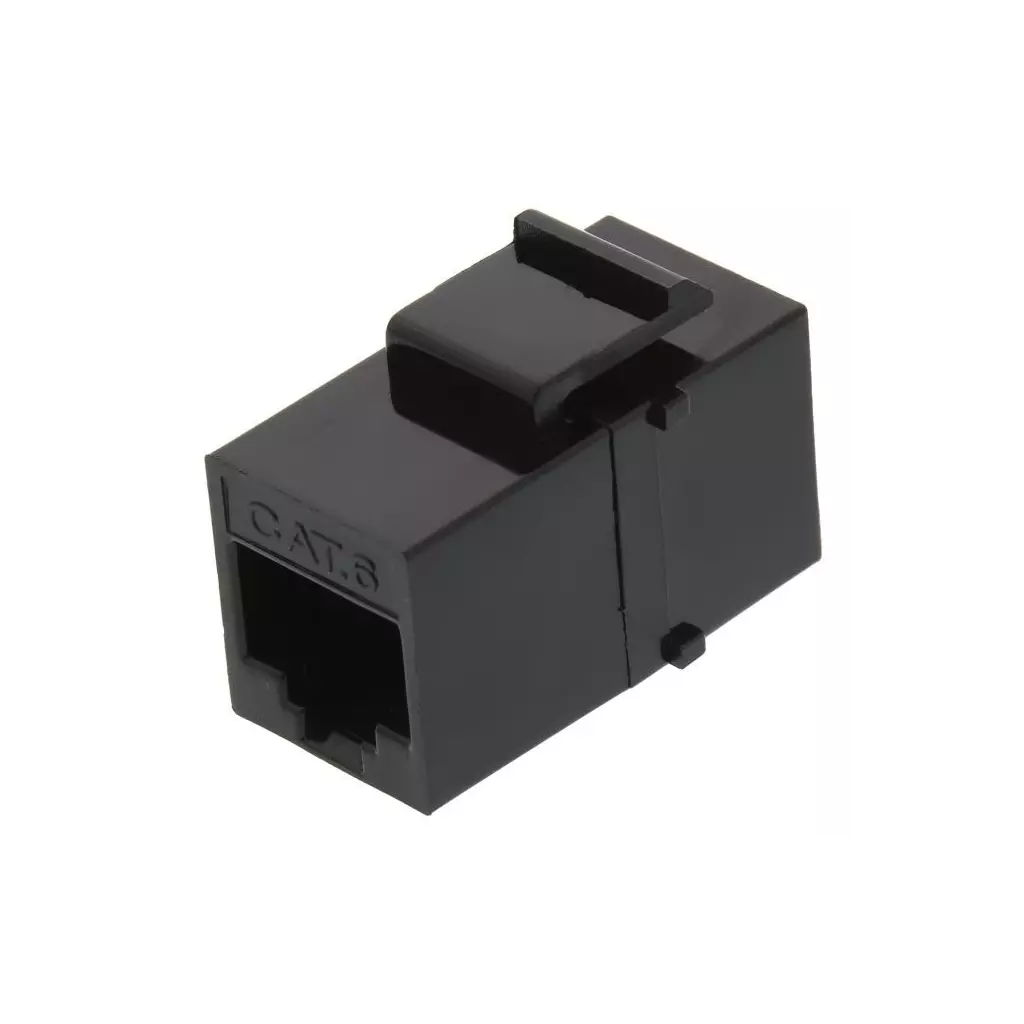 Obrázek produktu XtendLan Keystone/spojka, RJ45, CAT6, UTP, černý, instalace kabeláže bez narážení kabelů