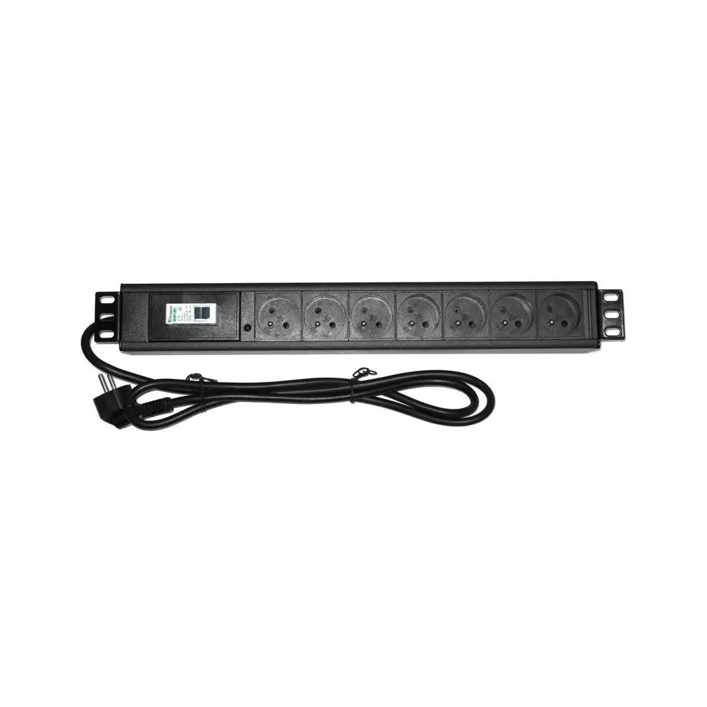 Obrázek produktu XtendLan 19'' rozvodný panel 7x 230V, ČSN, s nadproudovým jističem/vypínačem, 1,8 m