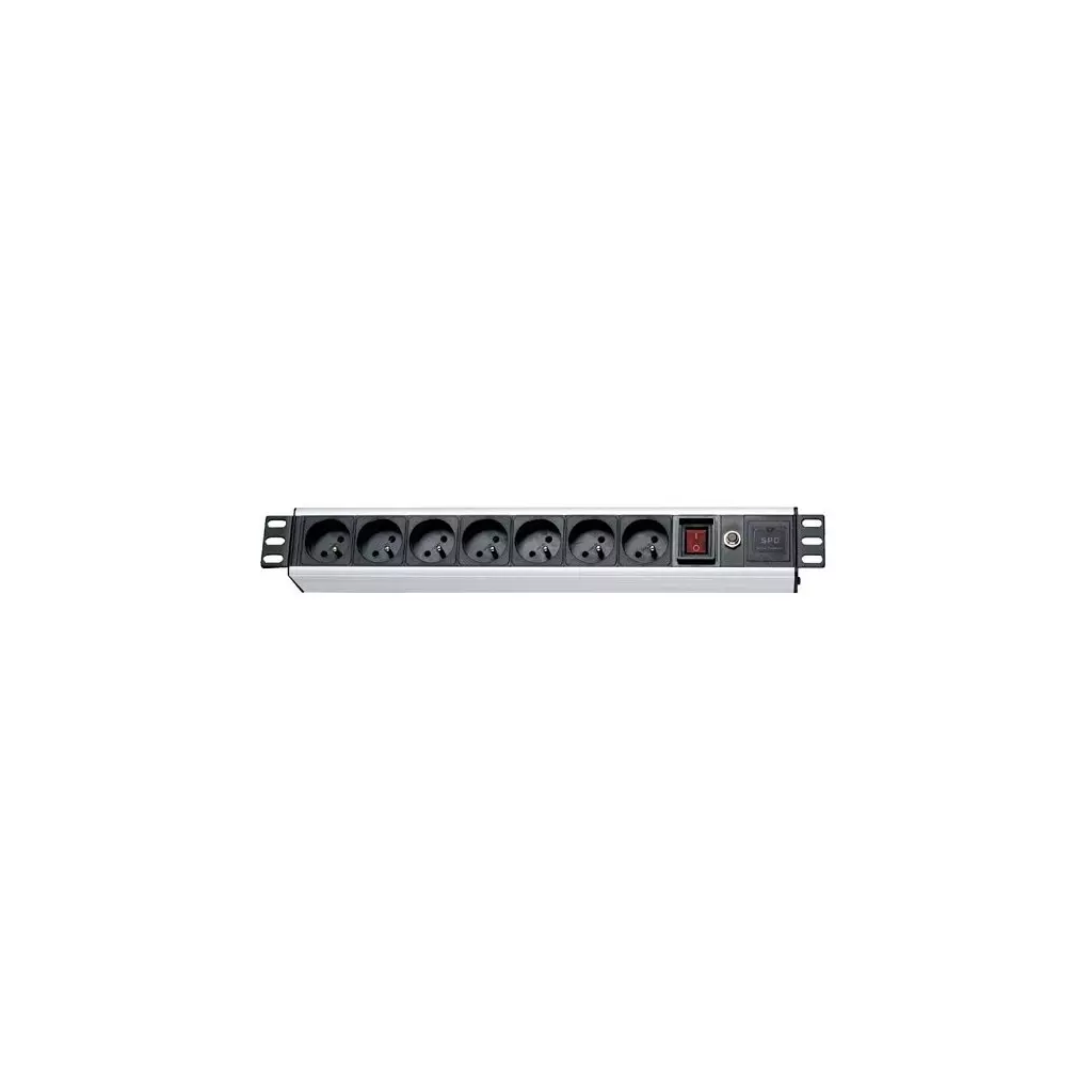 Obrázek produktu XtendLan 19'' rozvodný panel 7x 230V, ČSN, vypínač, nadproudová a přepěťová ochrana, 1,8 m