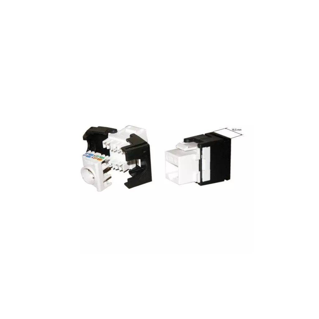 Obrázek produktu XtendLan Keystone jack RJ45, CAT6, UTP, zaklapávací, bílo-černý