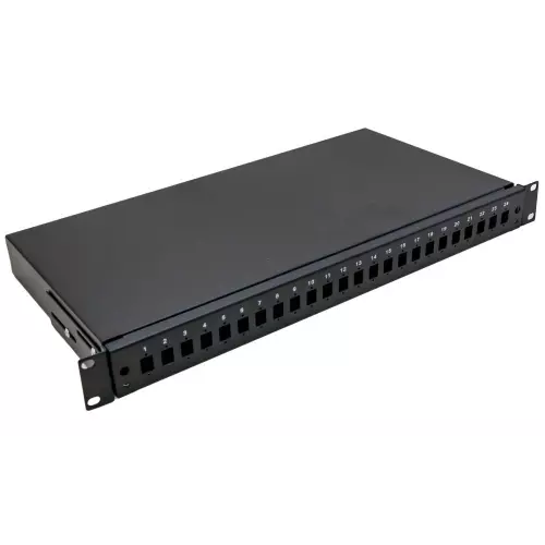 obrázek produktu XtendLan 19" optický rozvaděč, 24 portů SC simplex, výsuvný, černý