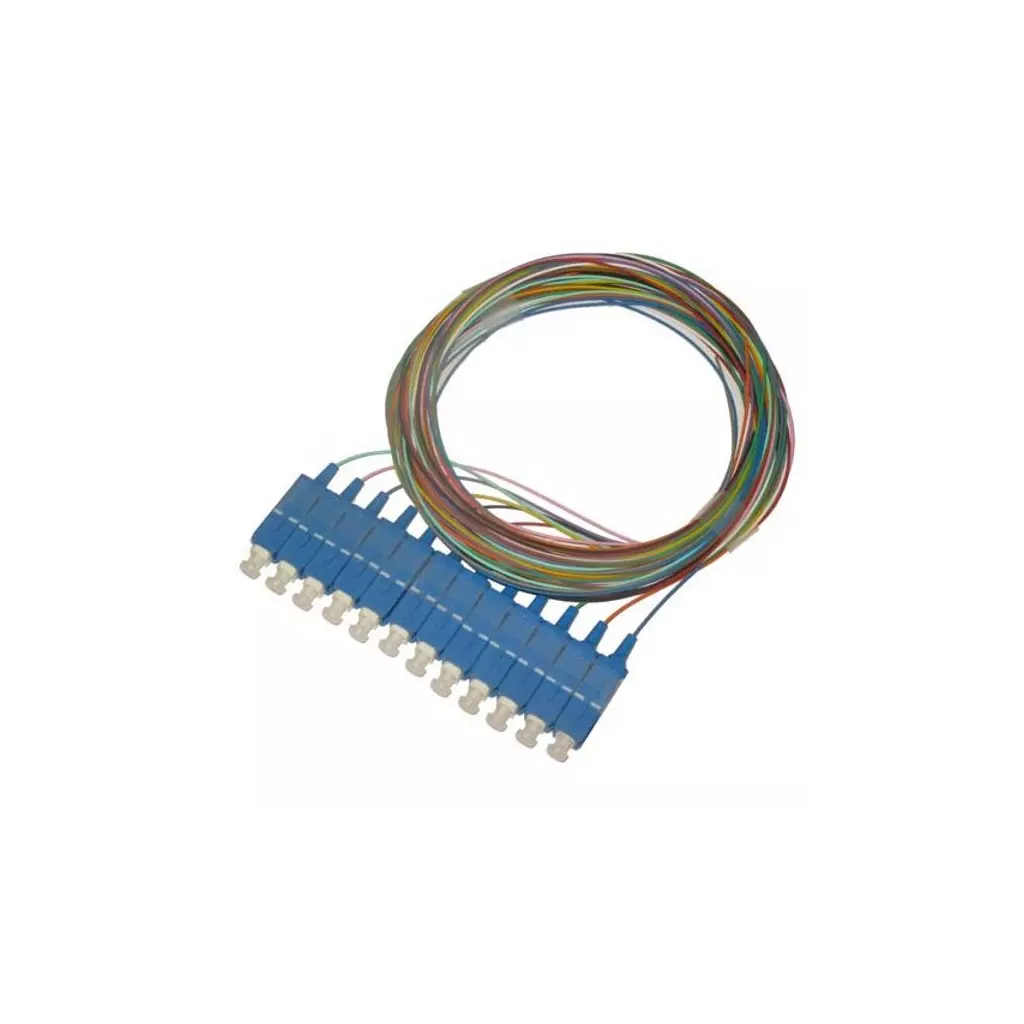 Obrázek produktu XtendLan FO pigtail SC, 9/125, 0,9mm, 1m, LS0H, ZWP, sada 12ti pigtailů různé barvy, G.652d