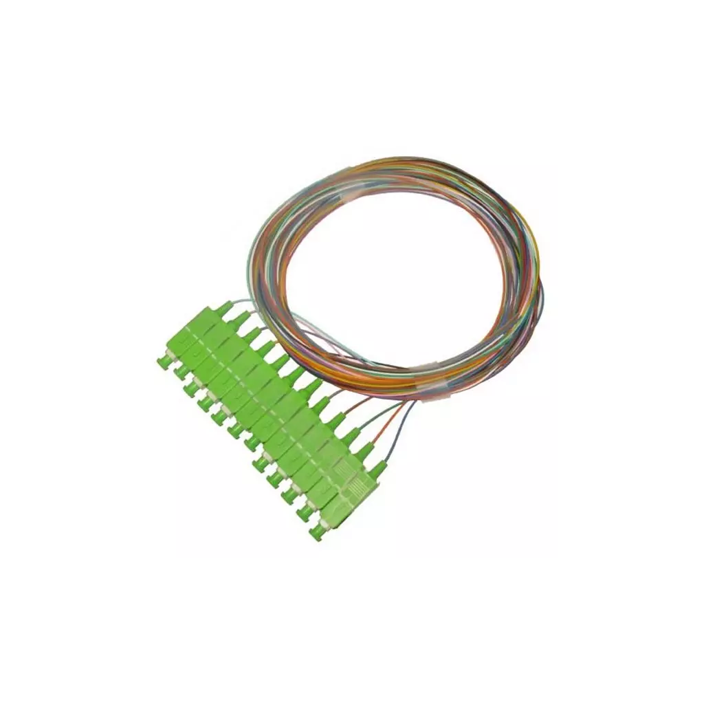 Obrázek produktu XtendLan FO pigtail SC/APC, 9/125, 0,9mm, 1m, LS0H, sada 12 pigtailů různé barvy, G.652d