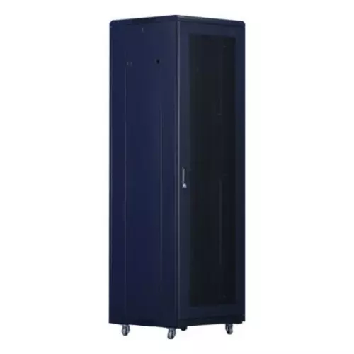 obrázek produktu XtendLan 47U/800x1000 stojanový, černý, perforované dvoukřídlé dveře a záda