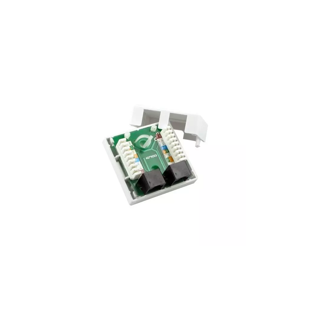 Obrázek produktu XtendLan Zásuvka 2x RJ-45, Cat5e, nestíněná, na zeď, spodní vývod, narážecí