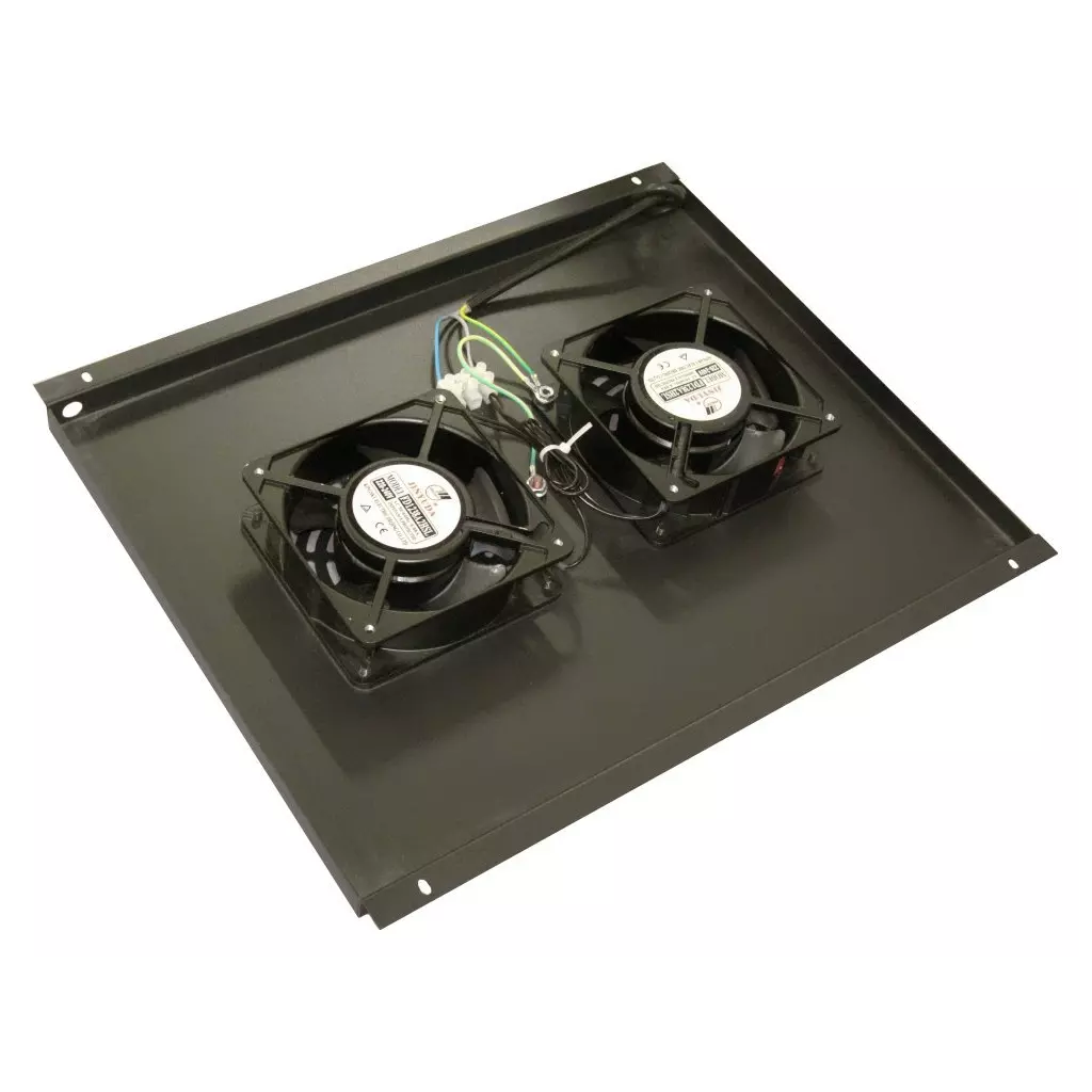 Obrázek produktu XtendLan Ventilace pro stojanové rozvaděče ECO hloubky 600mm, 2x ventilátor, černá